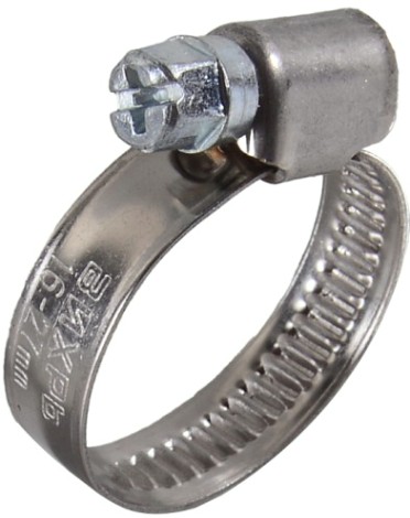 Хомут червячный ВИХРЬ 16 - 27 шириной 9 мм (уп.50 шт.) оцинкованный [73/9/1/22]