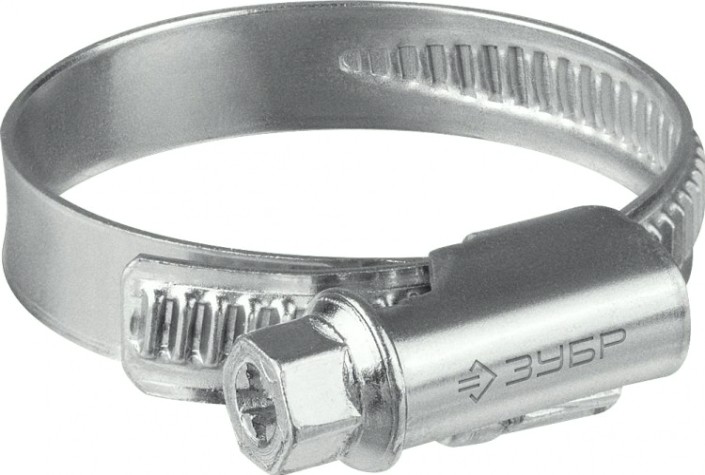 Хомут червячный ЗУБР X-9H 10-18 мм ширина 9 мм, цинк, 50 шт [37807-18]