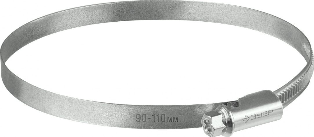 Хомут червячный ЗУБР X-9H 90-110 мм ширина 9 мм, цинк, 25 шт [37807-110]