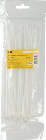 Хомут пластиковый IEK 2.5х200 нейлон бел. (уп. 100шт) [UHH31-D025-200-100]