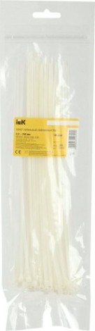 Хомут пластиковый IEK 2.5х250 нейлон бел. (уп. 100шт) [UHH31-D025-250-100]