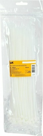Хомут пластиковый IEK 3.6х250 нейлон бел. (уп. 100шт) [UHH31-D036-250-100]