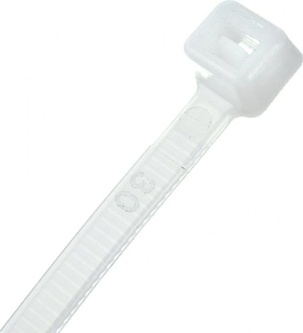 Хомут пластиковый IEK 4.8х300 нейлон бел. (уп. 100шт) [UHH31-D048-300-100]