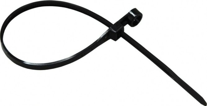 Хомут пластиковый под винт REXANT 150x3,6 мм, черный упаковка 100 шт. [07-0155]