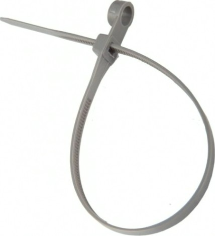 Хомут пластиковый под винт REXANT 150x3,6 мм, серый упаковка 100 шт. [07-0154-3]