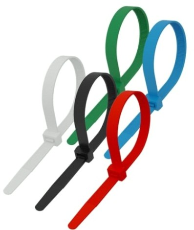 Хомут пластиковый REXANT 100x2,5 мм, цветные упаковка 25 шт. [07-0108-25]