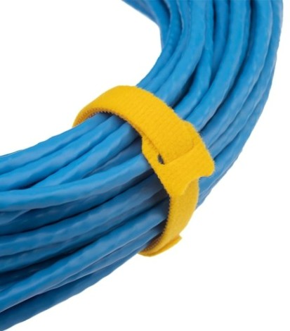 Хомут пластиковый REXANT 150х12 мм, цветной набор многоразовых на липучке упаковка 12 шт. [07-7150]