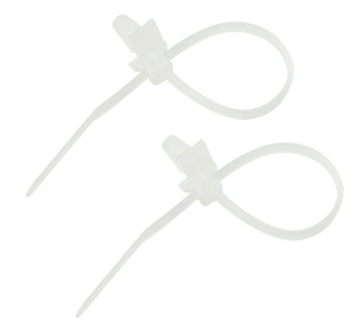 Хомут пластиковый REXANT 190x4,8 мм, ø 3,2 мм, белый с крепежным пистоном упаковка 100 шт. [07-0197]