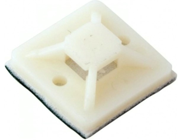 Хомут пластиковый REXANT 20х20 мм, белый самоклеящаяся упаковка 100 шт. [07-2020]