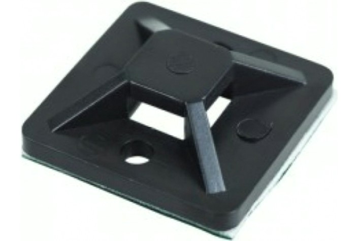 Хомут пластиковый REXANT 20х20 мм, черный самоклеящаяся упаковка 10 шт. [07-2021-10]