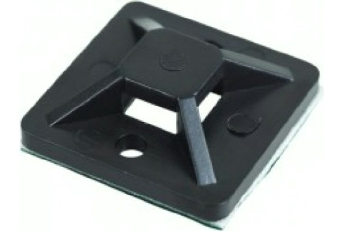 Хомут пластиковый REXANT 20х20 мм, черный самоклеящаяся упаковка 100 шт. [07-2021]