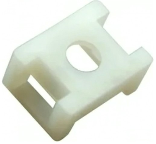 Хомут пластиковый REXANT 22x16 мм, белый для крепления стяжки (пс-2) упаковка 10 шт. [07-2102-10]