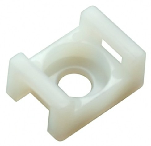 Хомут пластиковый REXANT 22x16 мм, белый для крепления стяжки (пс-2) упаковка 100 шт. [07-2102]