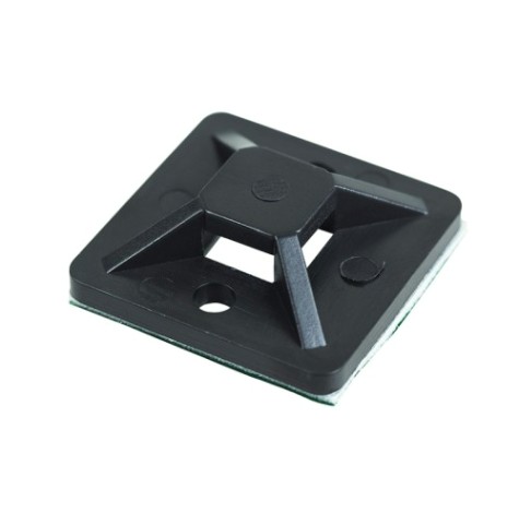 Хомут пластиковый REXANT 25х25 мм, черный самоклеящаяся упаковка 10 шт. [07-2026-10]