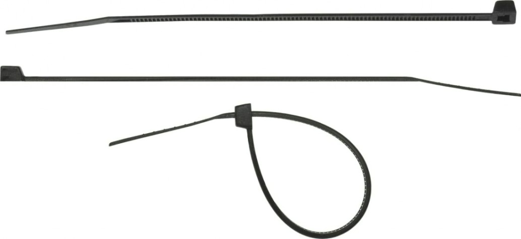 Хомут пластиковый Сибин ХС-Ч 9.0х760 мм, 50 шт, нейлоновые, черные [3788-90-760]