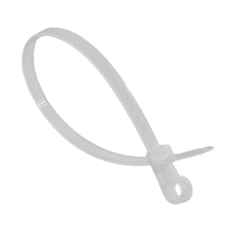 Хомут пластиковый ВИХРЬ 4,8 х 200 (уп.100 шт.) белый, под винт [73/9/1/34]