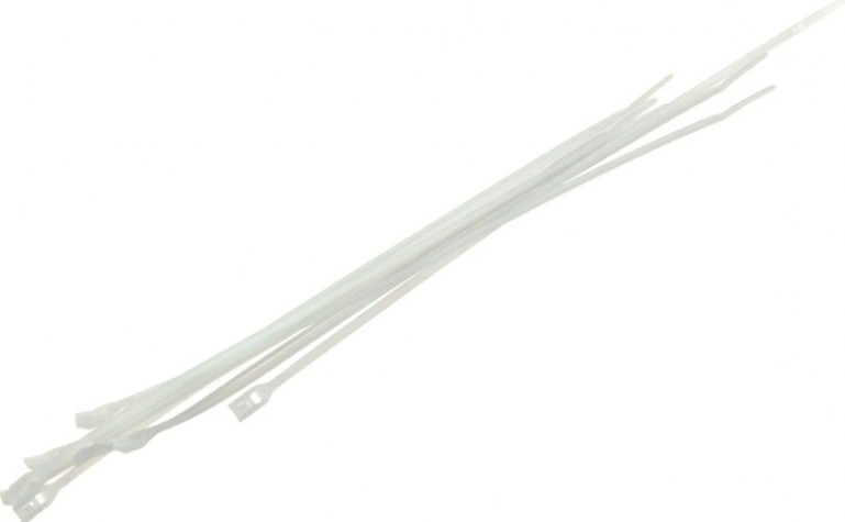 Хомут пластиковый ЗУБР ПРОФЕССИОНАЛ белые кобра, с плоским замком, 2.5х205 мм, 50 шт, [30930-25-205]