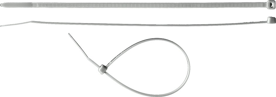 Хомут пластиковый ЗУБР ПРОФЕССИОНАЛ белые кс-б1, 2.5x100 мм, 100 шт, нейлоновые, [309010-25-100]