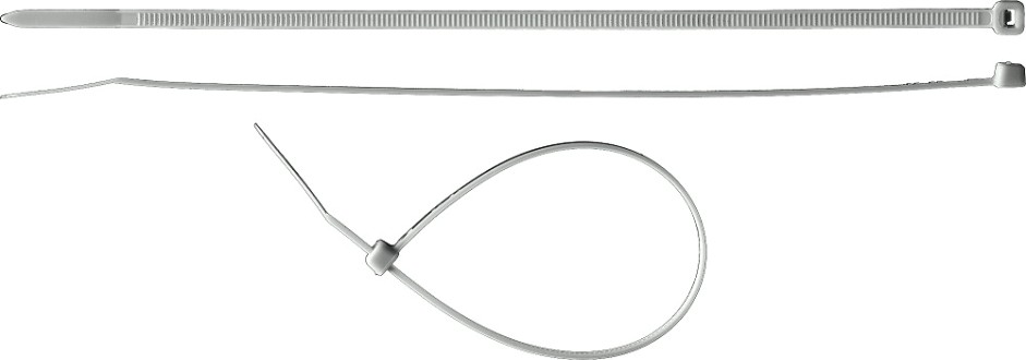 Хомут пластиковый ЗУБР ПРОФЕССИОНАЛ белые кс-б1, 2.5x200 мм, 100 шт, нейлоновые, [309010-25-200]