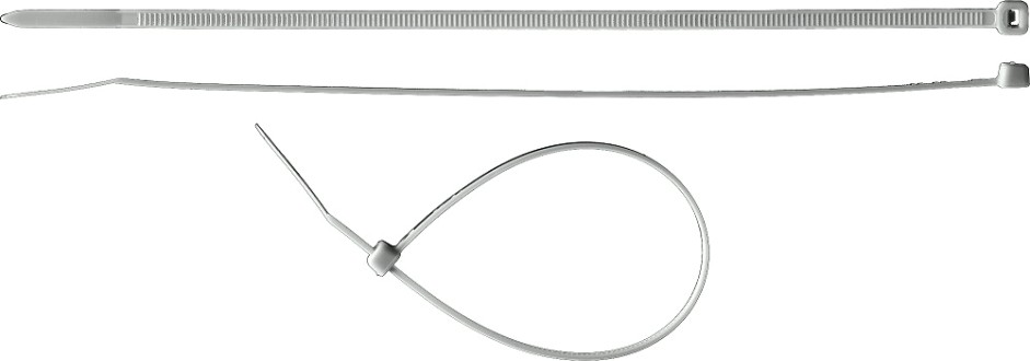 Хомут пластиковый ЗУБР ПРОФЕССИОНАЛ белые кс-б1, 4.5x200 мм, 100 шт, нейлоновые, [309010-45-200]