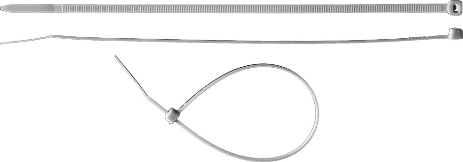 Хомут пластиковый ЗУБР ПРОФЕССИОНАЛ белые кс-б1, 4.5x350 мм, 100 шт, нейлоновые, [309010-45-350]