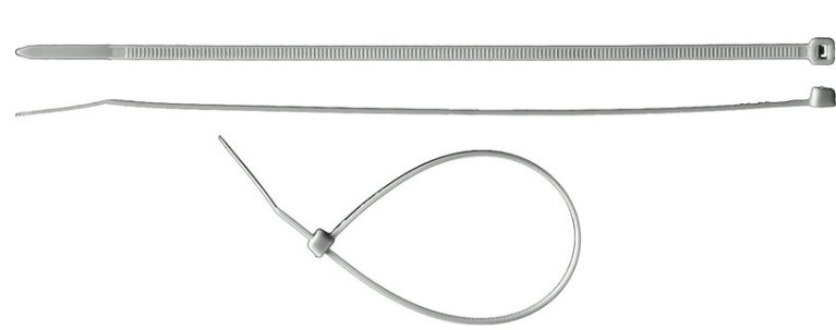 Хомут пластиковый ЗУБР ПРОФЕССИОНАЛ белые кс-б1, 4.8x500 мм, 100 шт, нейлоновые, [309010-48-500]