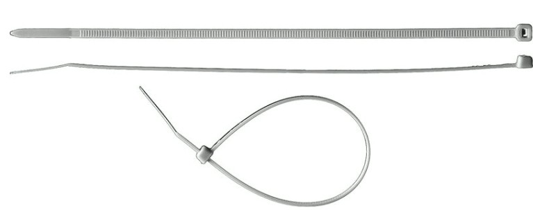 Хомут пластиковый ЗУБР ПРОФЕССИОНАЛ белые кс-б1, 7.6x350 мм, 50 шт, нейлоновые, [309010-76-350]