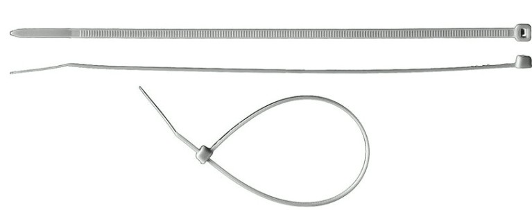 Хомут пластиковый ЗУБР ПРОФЕССИОНАЛ белые кс-б1, 7.6x400 мм, 50 шт, нейлоновые, [309010-76-400]