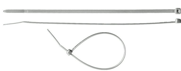 Хомут пластиковый ЗУБР ПРОФЕССИОНАЛ белые кс-б1, 7.6x500 мм, 50 шт, нейлоновые, [309010-76-500]