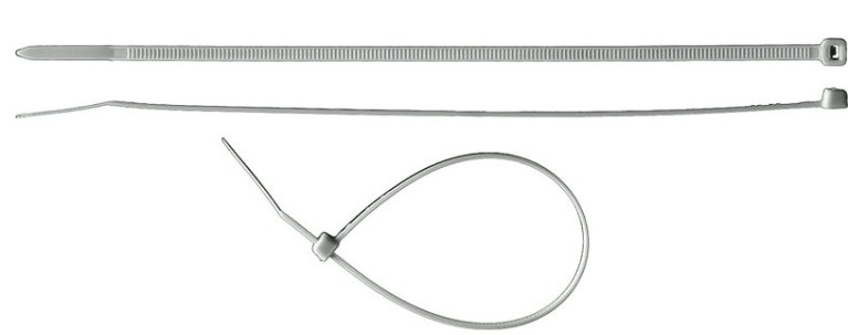 Хомут пластиковый ЗУБР ПРОФЕССИОНАЛ белые кс-б1, 9x1020 мм, 50 шт, нейлоновые, [309010-90-1020]