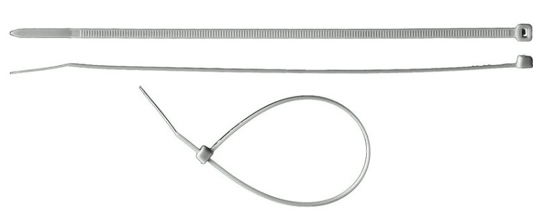 Хомут пластиковый ЗУБР ПРОФЕССИОНАЛ белые кс-б1, 9x450 мм, 50 шт, нейлоновые, [309010-90-450]