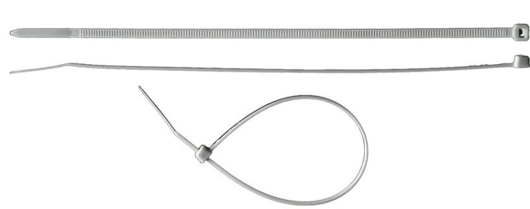 Хомут пластиковый ЗУБР ПРОФЕССИОНАЛ белые кс-б1, 9x550 мм, 50 шт, нейлоновые, [309010-90-550]