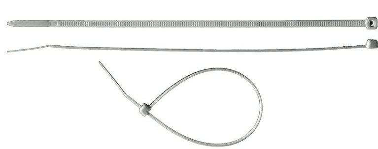 Хомут пластиковый ЗУБР ПРОФЕССИОНАЛ белые кс-б1, 9x650 мм, 50 шт, нейлоновые, [309010-90-650]