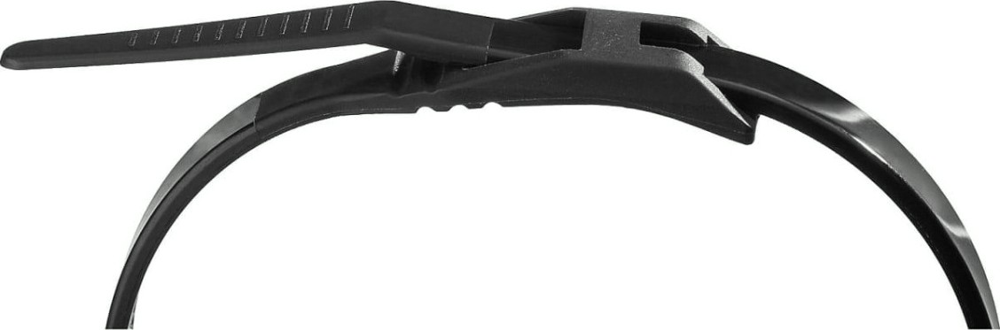 Хомут пластиковый ЗУБР ПРОФЕССИОНАЛ черные кобра, с плоским замком, 2.5х110 мм, 50 шт, [30935-25-110]