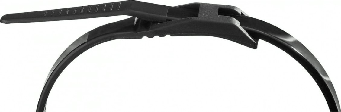 Хомут пластиковый ЗУБР ПРОФЕССИОНАЛ черные кобра, с плоским замком, 2.5х155 мм, 50 шт, [30935-25-155]