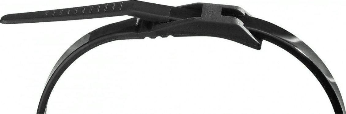 Хомут пластиковый ЗУБР ПРОФЕССИОНАЛ черные кобра, с плоским замком, 2.5х205 мм, 50 шт, [30935-25-205]