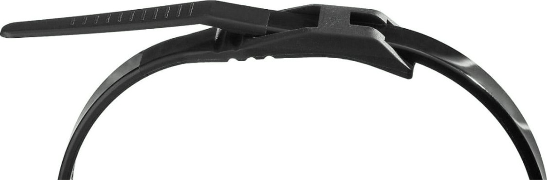 Хомут пластиковый ЗУБР ПРОФЕССИОНАЛ черные кобра, с плоским замком, 3.6х150 мм, 50 шт, [30935-36-150]