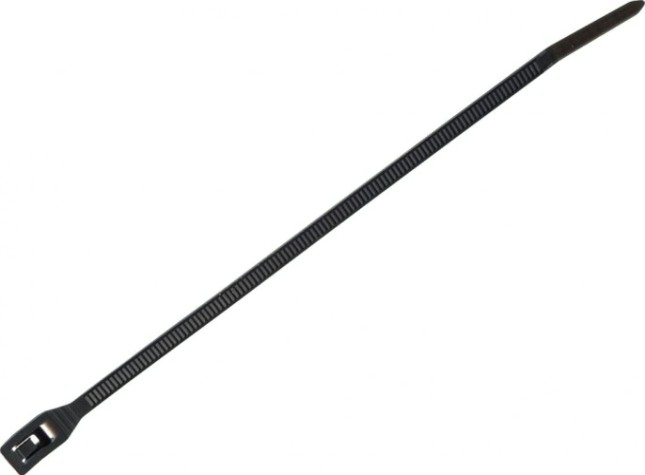 Хомут пластиковый ЗУБР ПРОФЕССИОНАЛ черные кобра, с плоским замком, 3.6х150 мм, 50 шт, [30935-36-150]