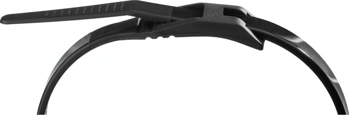 Хомут пластиковый ЗУБР ПРОФЕССИОНАЛ черные кобра, с плоским замком, 3.6х205 мм, 50 шт, [30935-36-205]