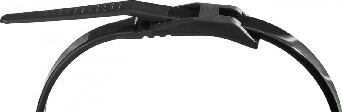 Хомут пластиковый ЗУБР ПРОФЕССИОНАЛ черные кобра, с плоским замком, 3.6х280 мм, 50 шт, [30935-36-280]