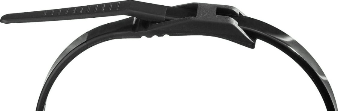 Хомут пластиковый ЗУБР ПРОФЕССИОНАЛ черные кобра, с плоским замком, 4.6х205 мм, 25 шт, [30935-46-205]