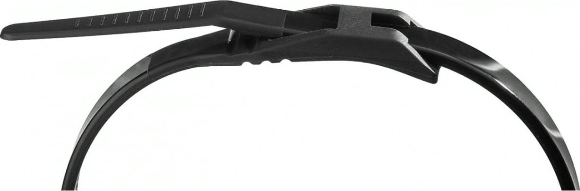 Хомут пластиковый ЗУБР ПРОФЕССИОНАЛ черные кобра, с плоским замком, 4.6х255 мм, 25 шт, [30935-46-255]