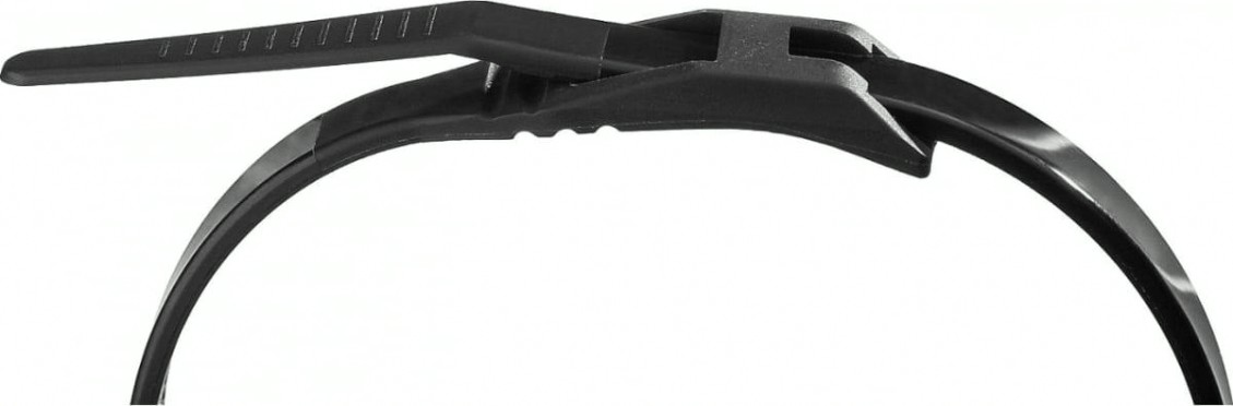 Хомут пластиковый ЗУБР ПРОФЕССИОНАЛ черные кобра, с плоским замком, 4.6х280 мм, 25 шт, [30935-46-280]