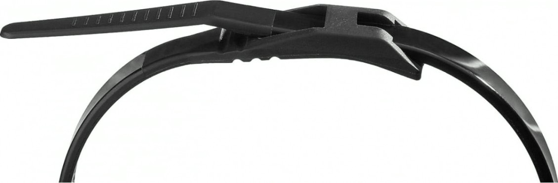 Хомут пластиковый ЗУБР ПРОФЕССИОНАЛ черные кобра, с плоским замком, 4.6х370 мм, 25 шт, [30935-46-370]