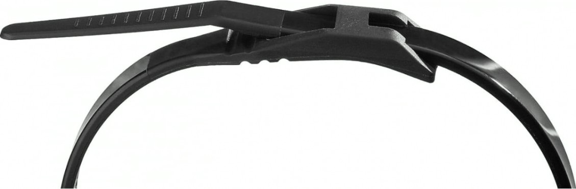 Хомут пластиковый ЗУБР ПРОФЕССИОНАЛ черные кобра, с плоским замком, 7.6х280 мм, 10 шт, [30935-76-280]