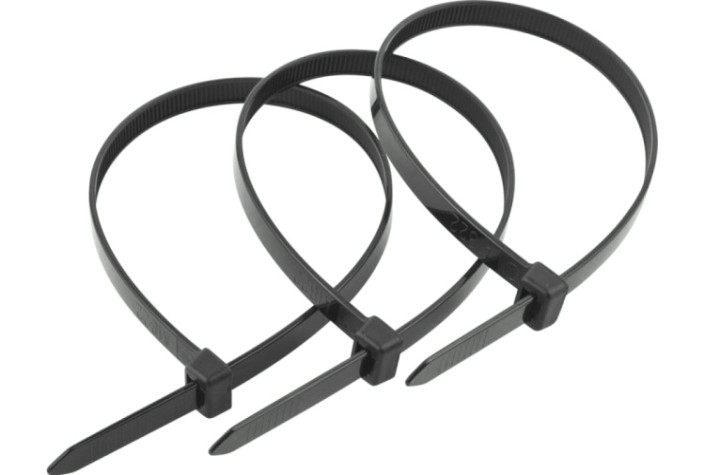 Хомут пластиковый ЗУБР ПРОФЕССИОНАЛ черные кс-ч1, 7.6x250 мм, 100 шт, нейлоновые, [309030-76-250]