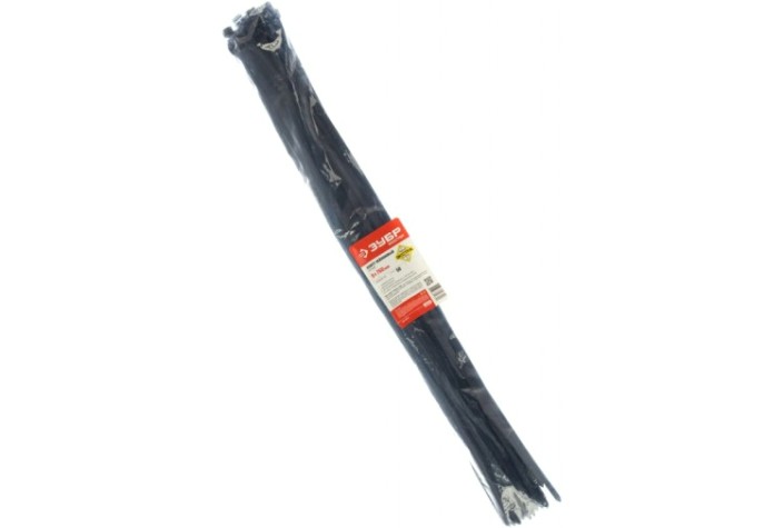 Хомут пластиковый ЗУБР ПРОФЕССИОНАЛ черные кс-ч1, 9x760 мм, 50 шт, нейлоновые, [309030-90-760]