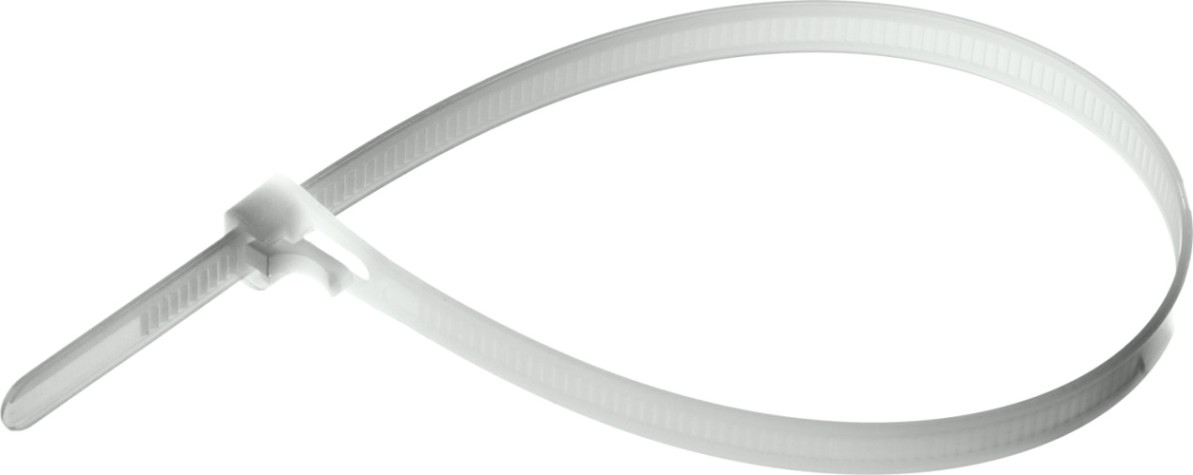 Хомут пластиковый ЗУБР ПРОФЕССИОНАЛ разъемные белые кср-б1, 7.5x250 мм, 100 шт, нейлон [309240-75-250]