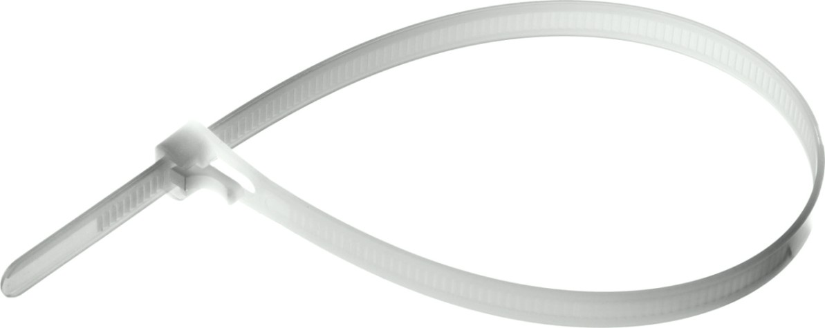 Хомут пластиковый ЗУБР ПРОФЕССИОНАЛ разъемные белые кср-б1, 7.5x300 мм, 100 шт, нейлон [309240-75-300]