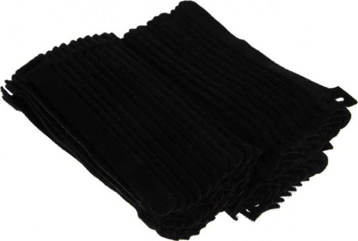 Хомут пластиковый ЗУБР ПРОФЕССИОНАЛ стяжки-липучки черные велькро, 16х210 мм, 100 шт, [30932-100]